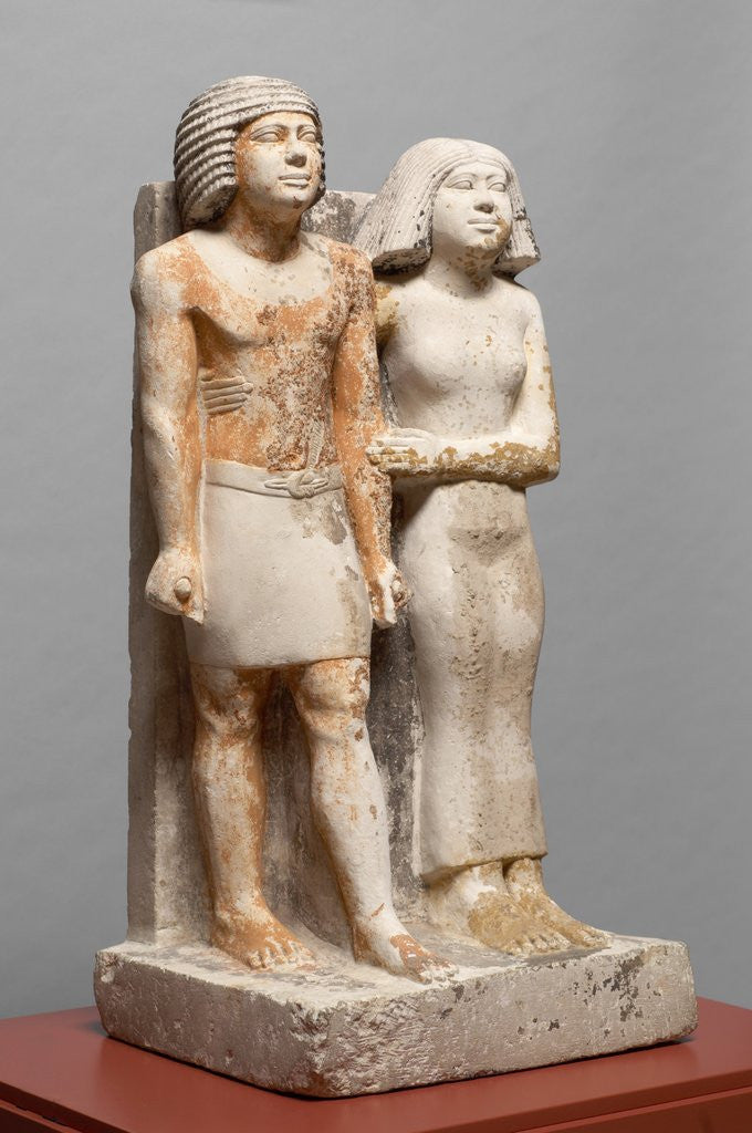 Detail of Egyptian Fifth Dynasty statue of Kapuptah and his wife by Anonymous