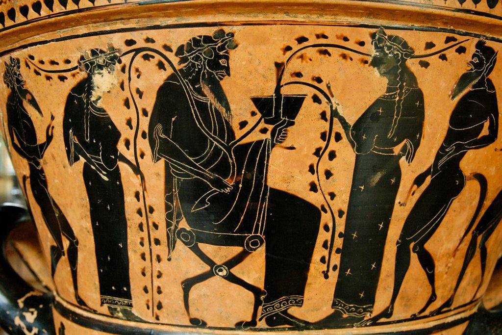 Detail of Dionysos and his thiasus by the Circle of the Antimenes Painter by Anonymous