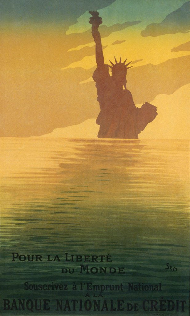 Detail of Pour la liberte du monde poster by Georges Goursat