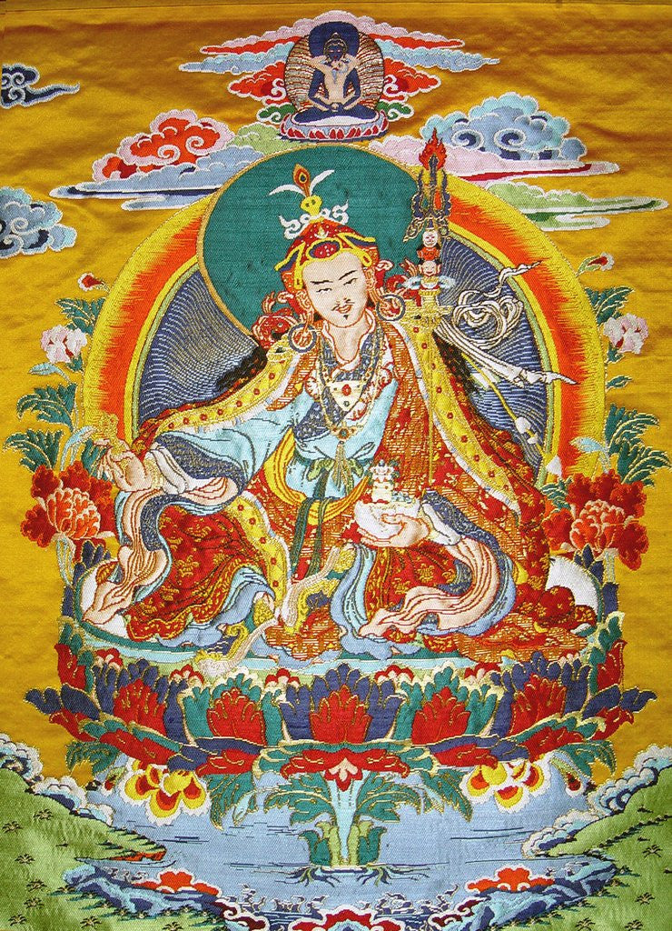 Detail of Tibetan embroidered scroll by Anonymous