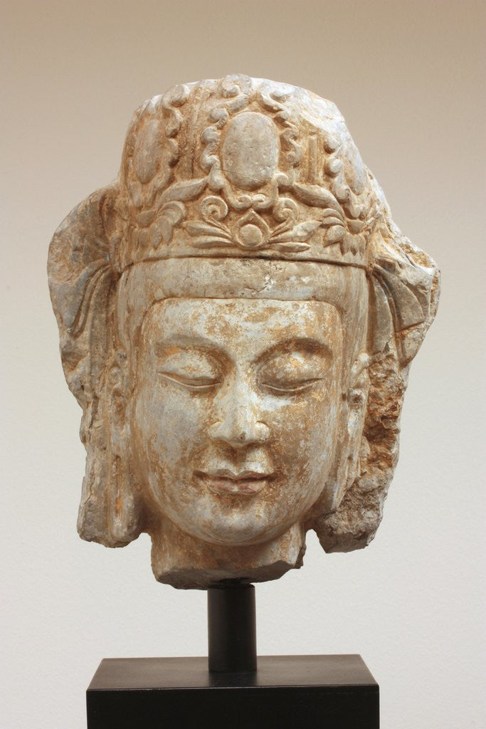 Detail of Head of Bodhisattva by Corbis