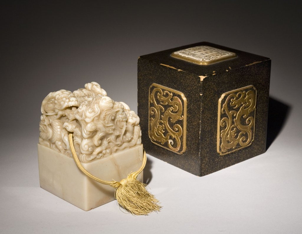 Detail of Soapstone seal of Emperor Kangxi by Anonymous