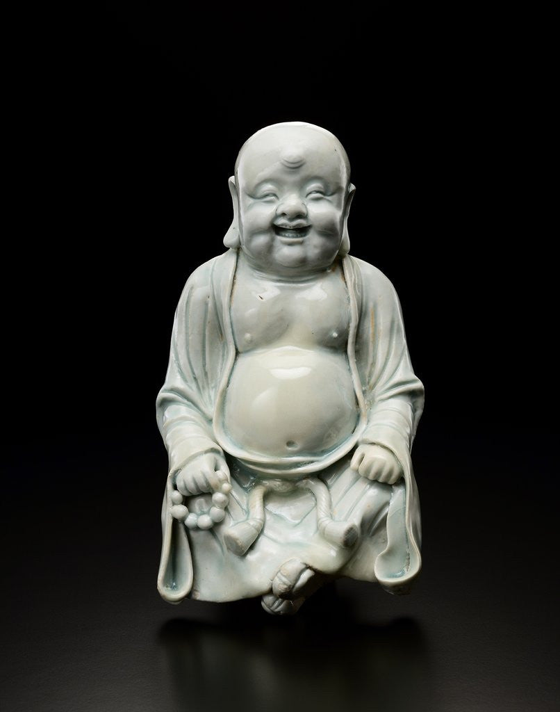 Detail of Sculpture of happy Buddha by Corbis