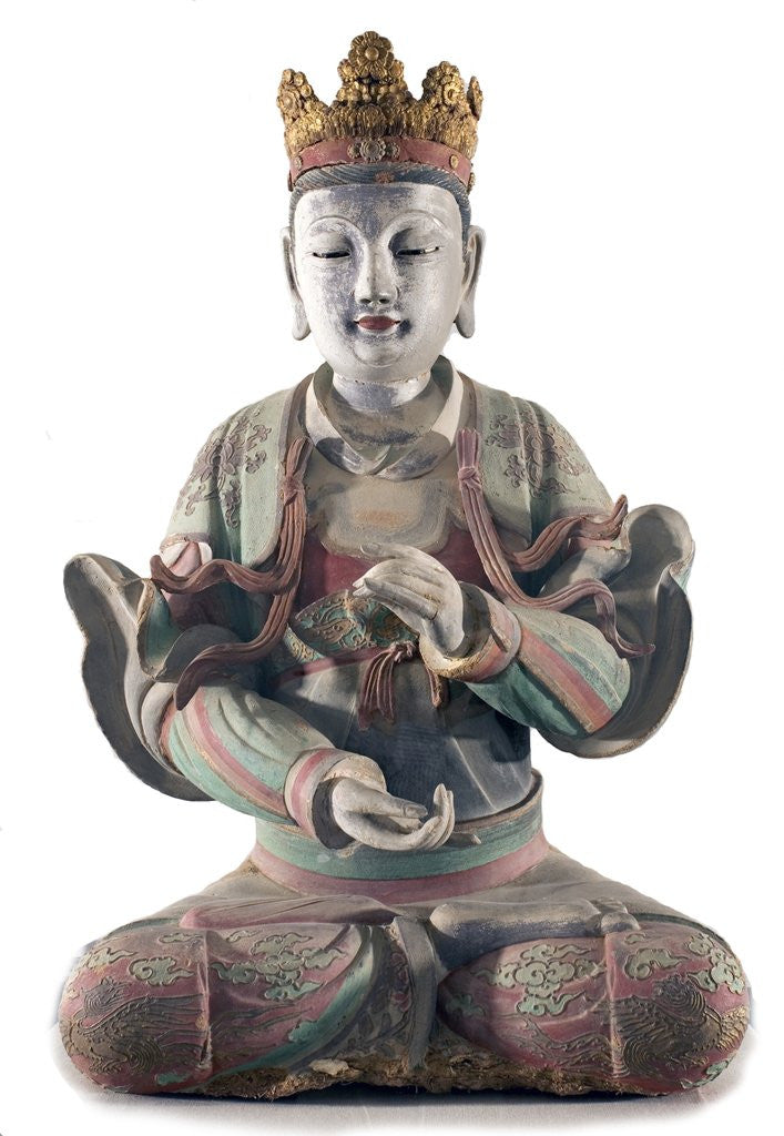 Detail of Ming Dynasty sculpture of Bodhisattva by Anonymous