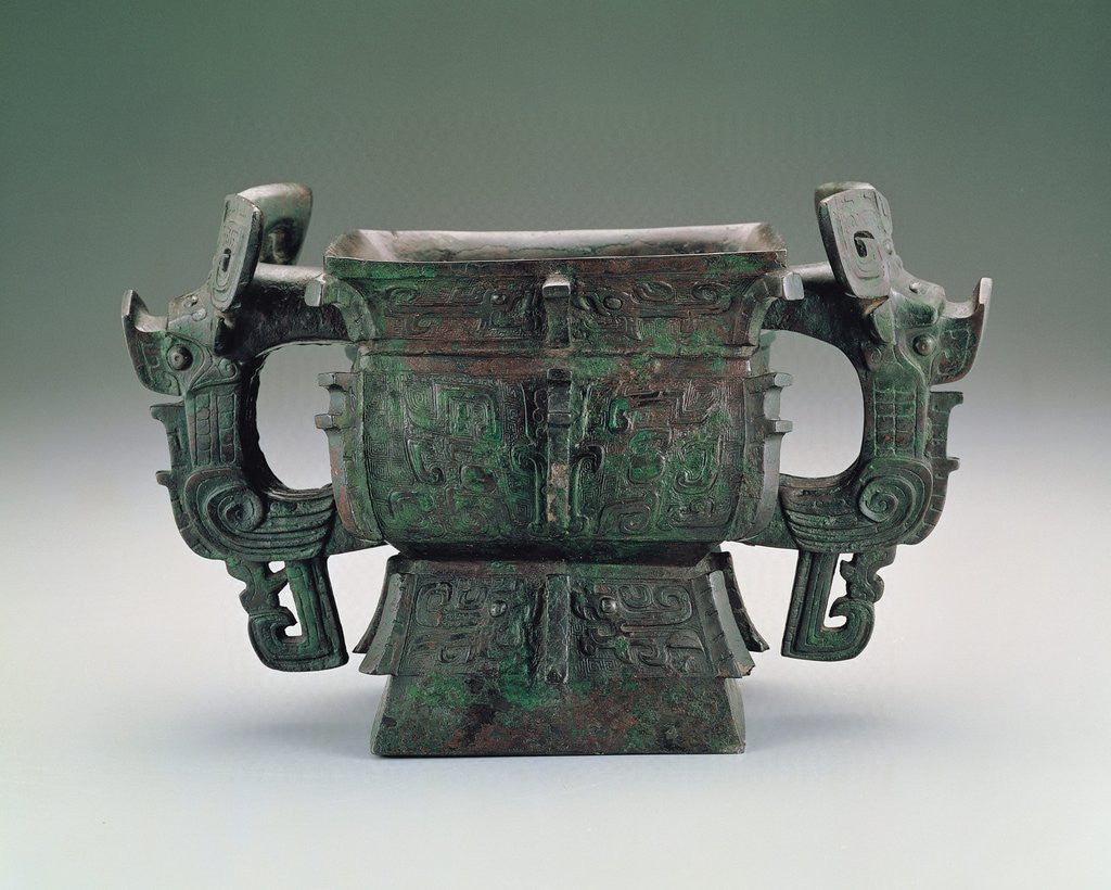 Detail of Ya-ch'ou square kuei by Anonymous
