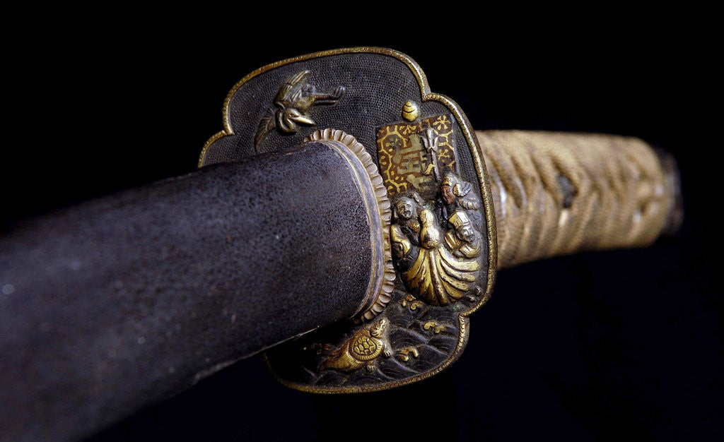 Detail of Close-up view of 19th century samurai sword by Anonymous