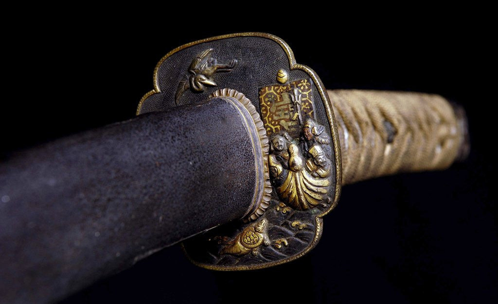 Detail of Close-up view of 19th century samurai sword by Corbis