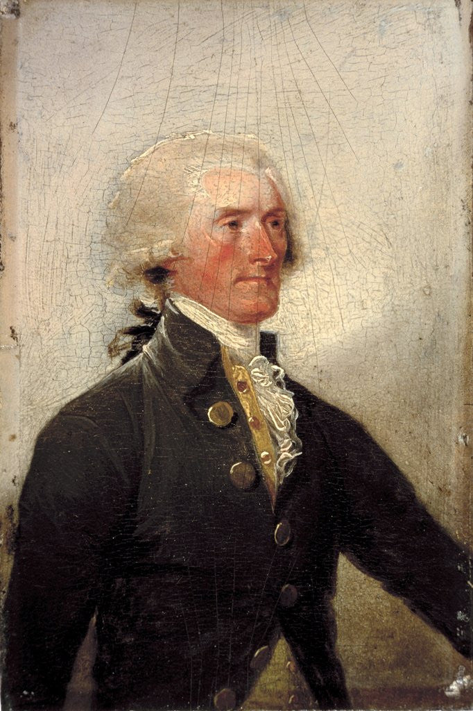 Detail of Thomas Jefferson by John Trumbull