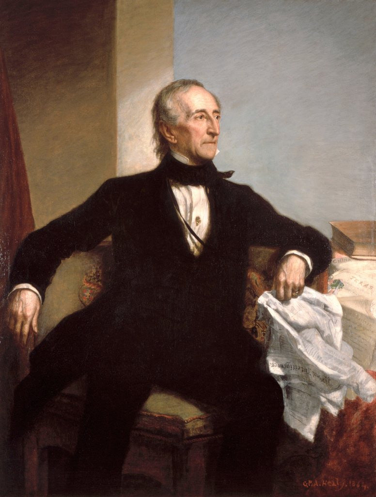 Detail of Official White House portrait of President John Tyler by George P. A. Healy