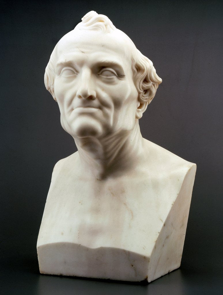 Detail of Bust sculpture of Amerigo Vespucci by Giuseppe Ceracchi