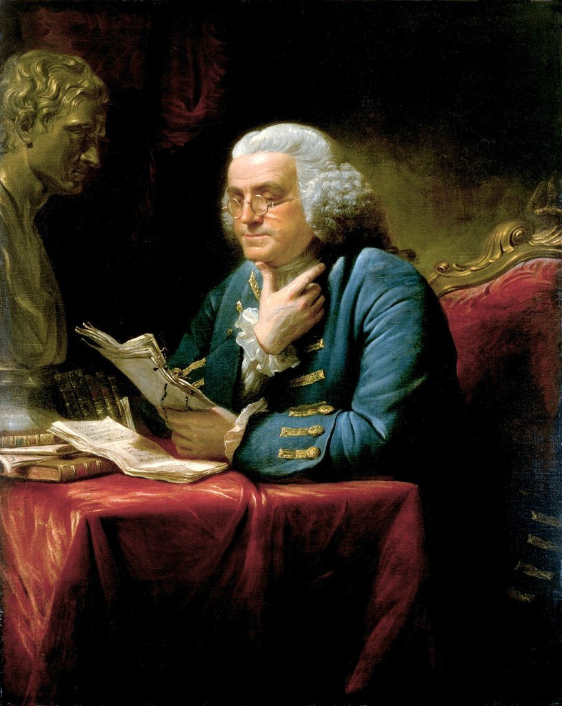 Detail of Benjamin Franklin by David Martin
