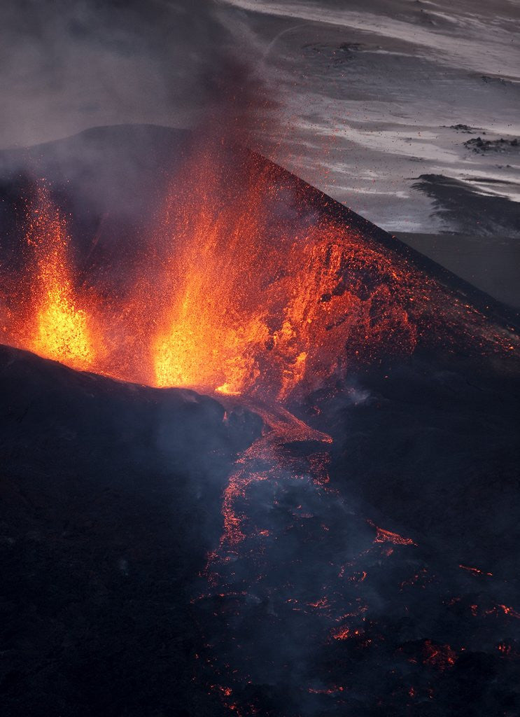 Detail of Lava erupting from Eyjafjallajokull by Anonymous