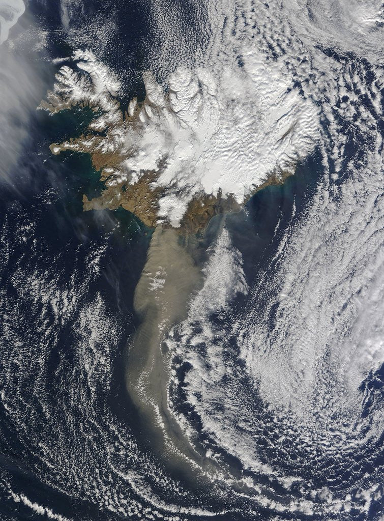 Detail of Ash plume from Eyjafjallajokull Volcano in Iceland by Anonymous
