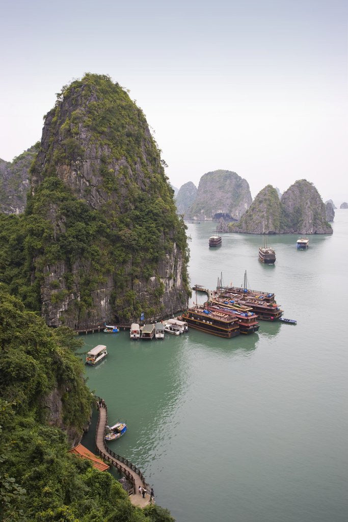 Detail of Boats in Halong Bay in Vietnam by Anonymous