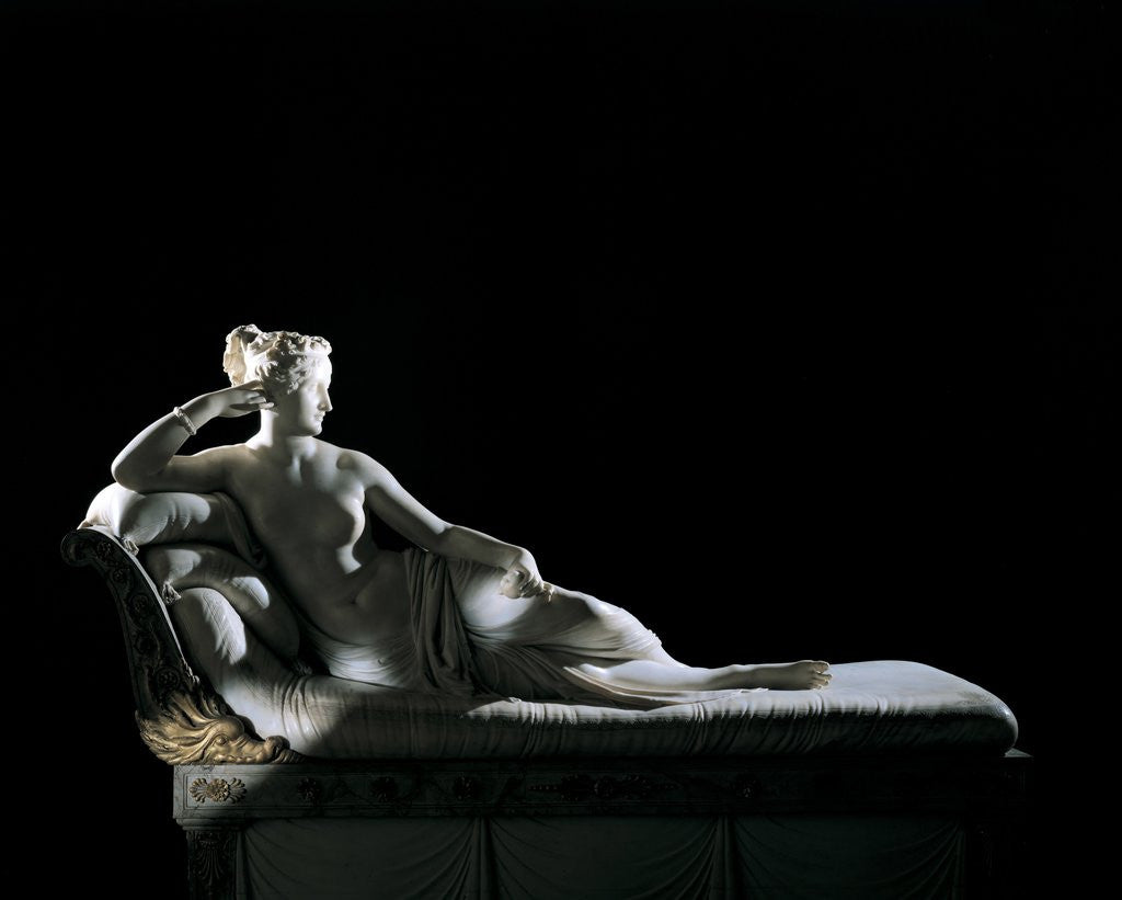Detail of Paolina Borghese as Venus Victrix by Antonio Canova