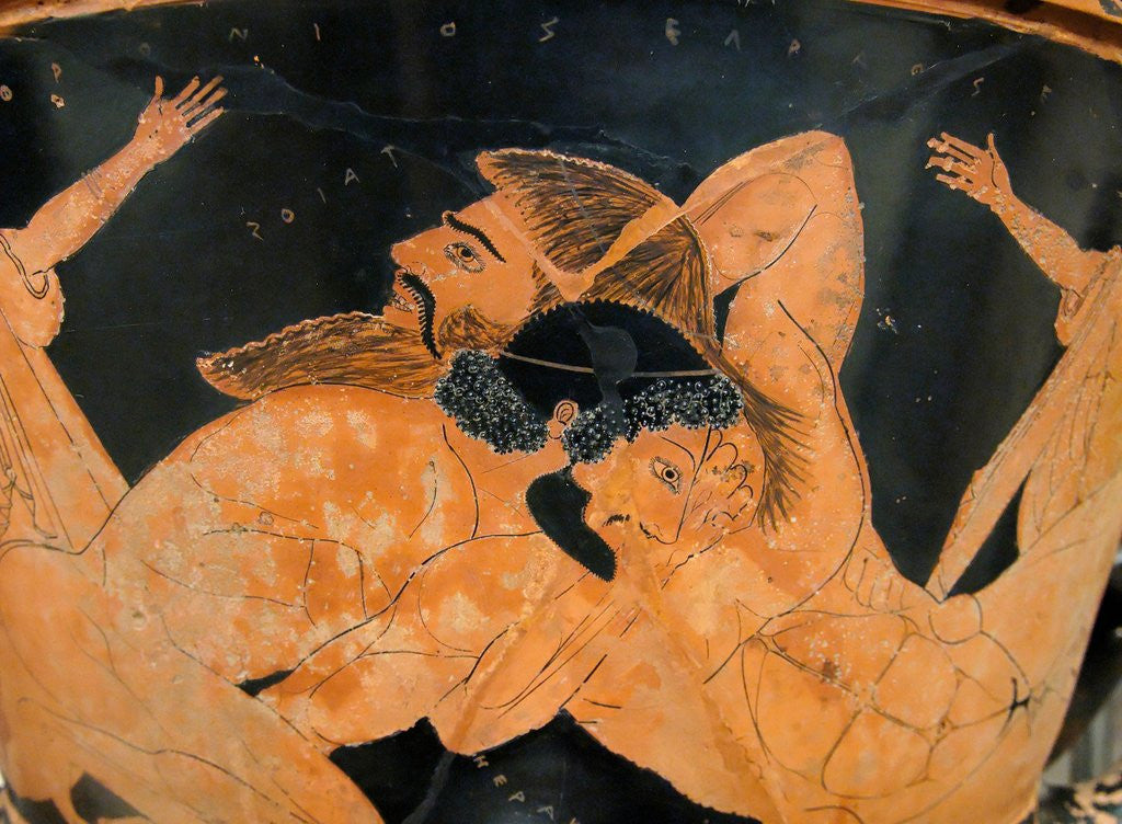 Detail of Detail of red-figured calix krater by Euphronios and Euxitheos