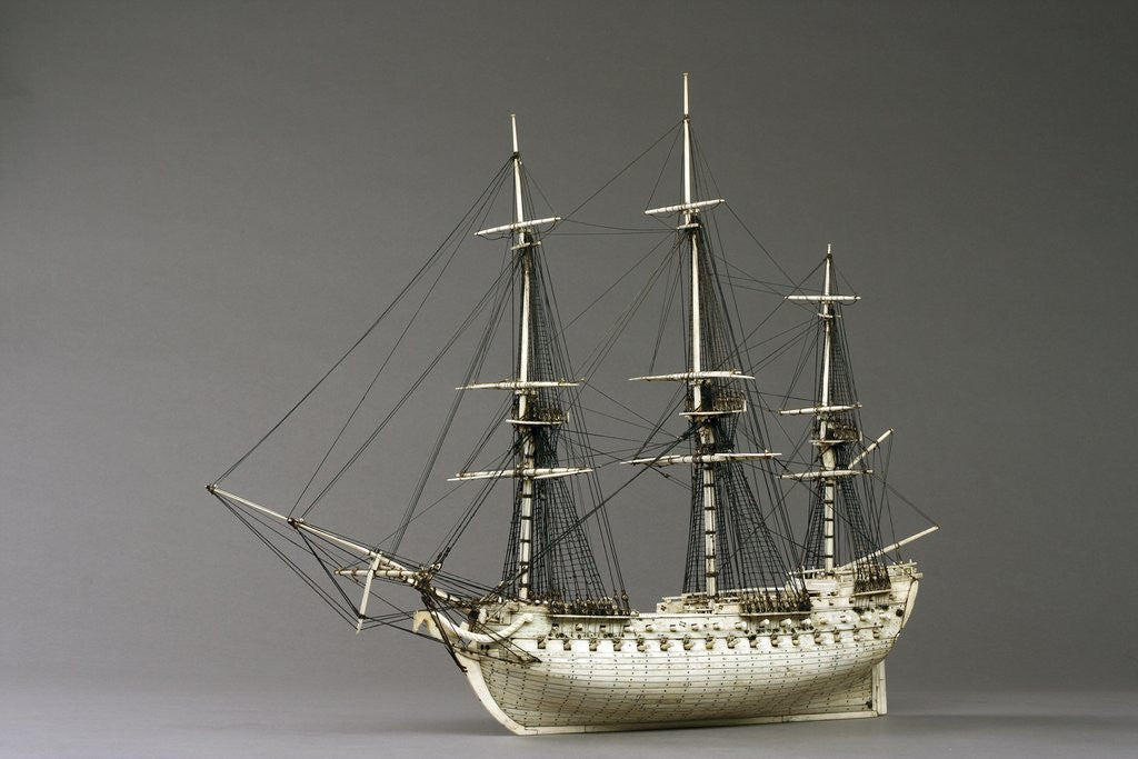 Detail of Napoleonic prisoner of war ship model by Corbis