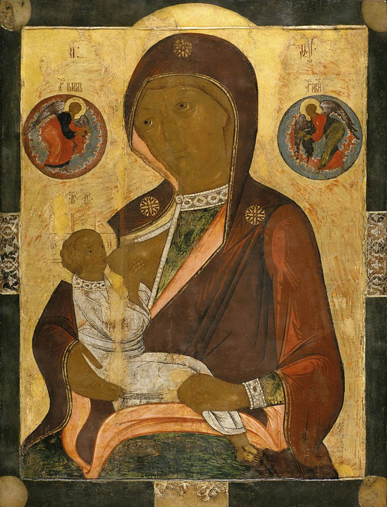 Detail of The Nursing Virgin by Andrei Rublev and others by Anonymous