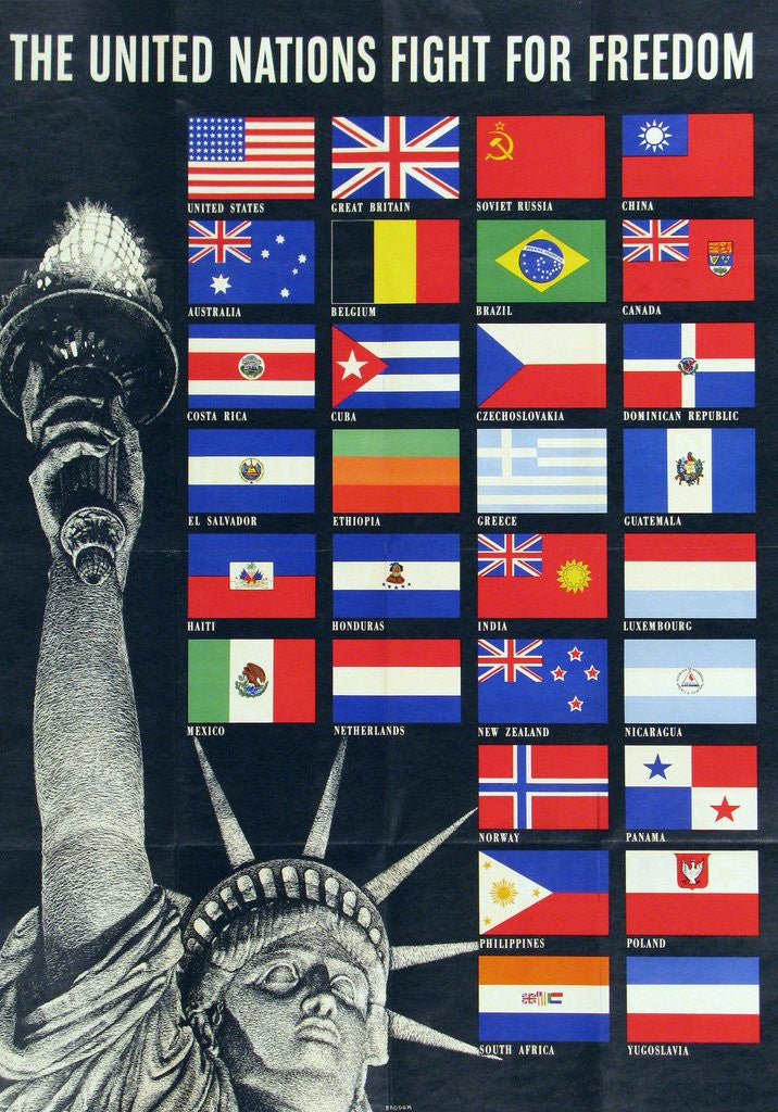 Detail of The United Nations Fight for Freedom poster by Anonymous
