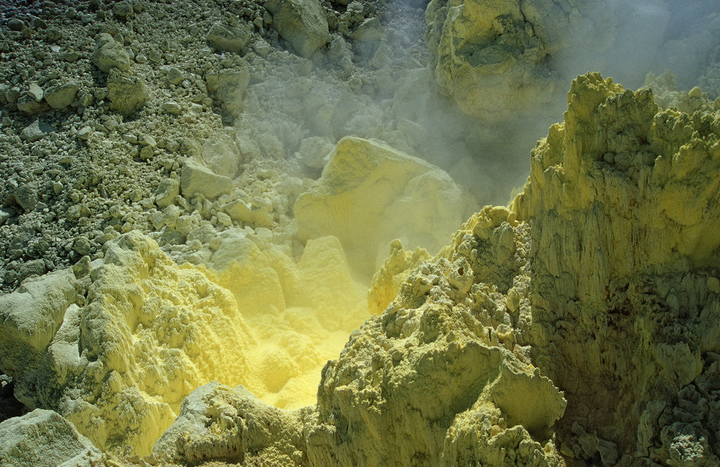 Detail of Sulfur in a volcano crater, Papua New Guinea, New Britain, Kimbe Bay by Anonymous
