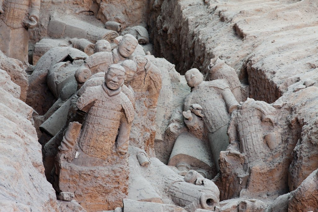 Detail of Broken terracotta soldiers at Qin Shi Huangdi Tomb by Anonymous