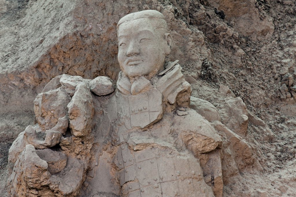 Detail of Broken terracotta soldier at Qin Shi Huangdi Tomb by Anonymous