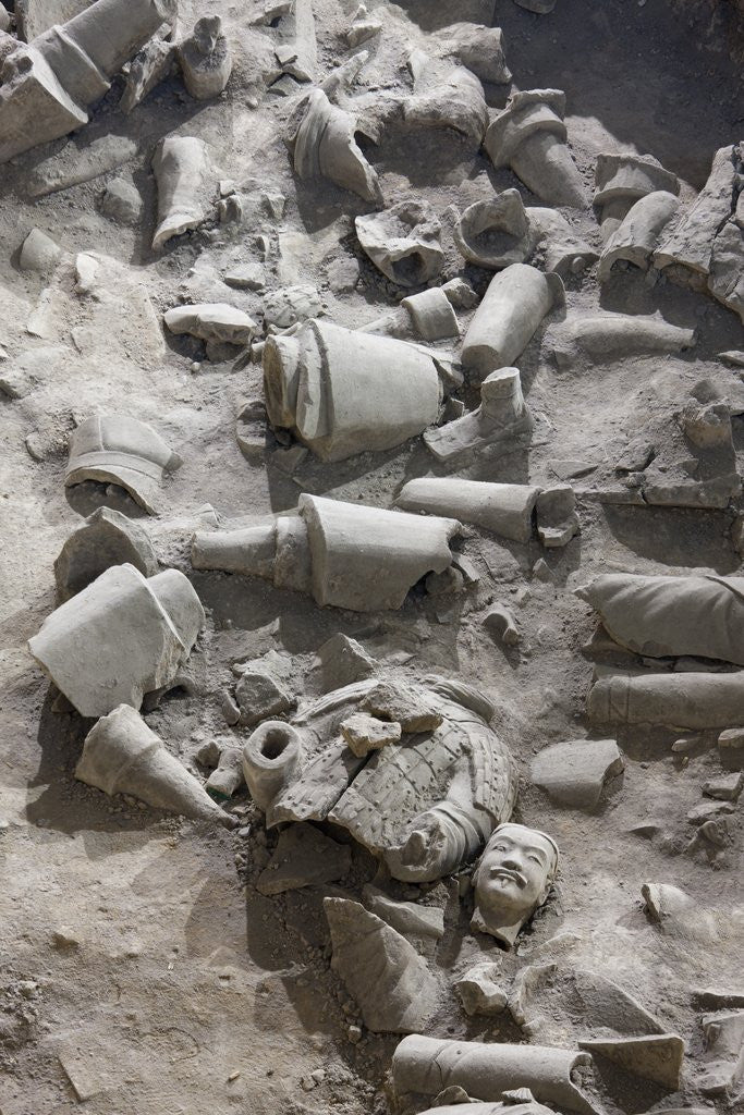 Detail of Remains of terracotta soldiers by Anonymous