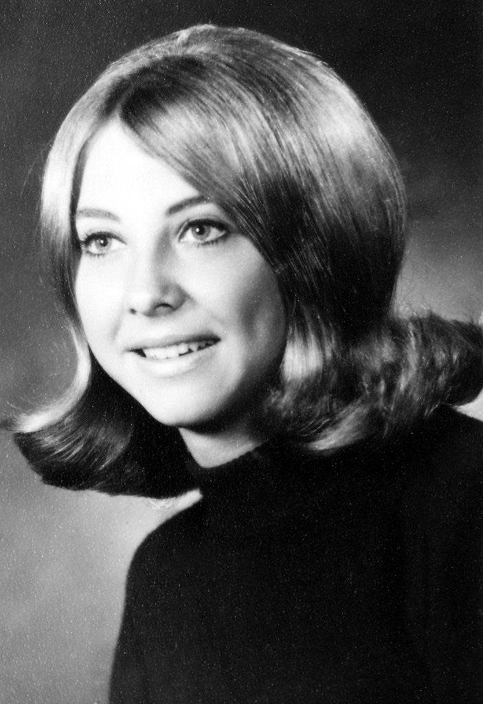 Detail of High school portrait of 18 year old girl in 1971 by Anonymous