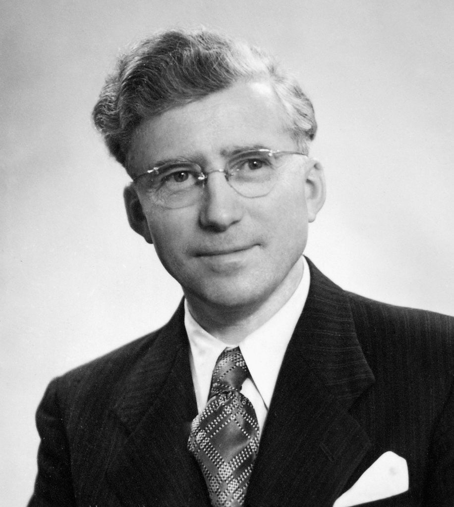 Detail of Middle-aged German businessman portrait, ca. 1948 by Anonymous