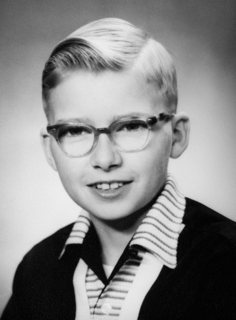 Detail of Ten year old boy in a school portrait, ca. 1957 by Anonymous