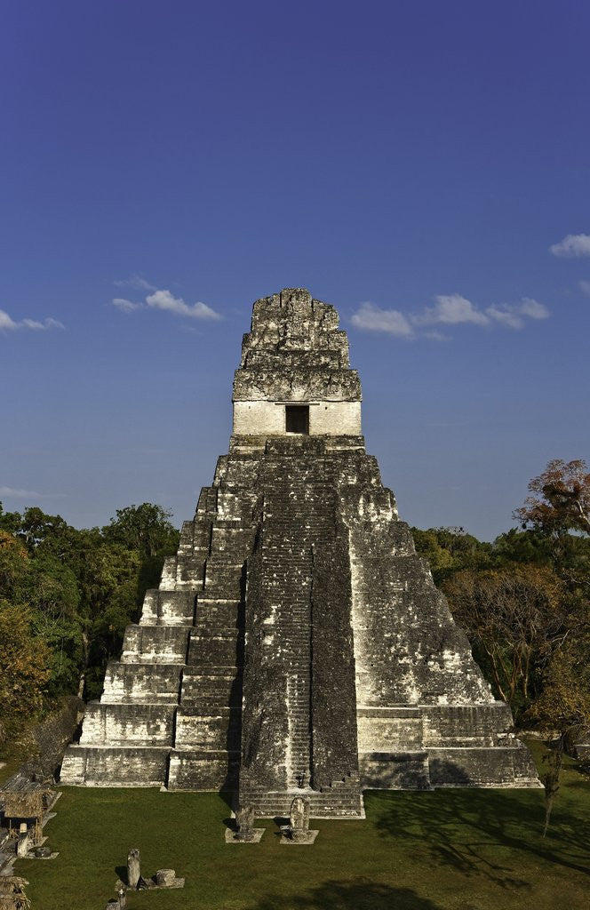 Detail of Temple I or Temple of the Giant Jaguar at Tikal by Anonymous