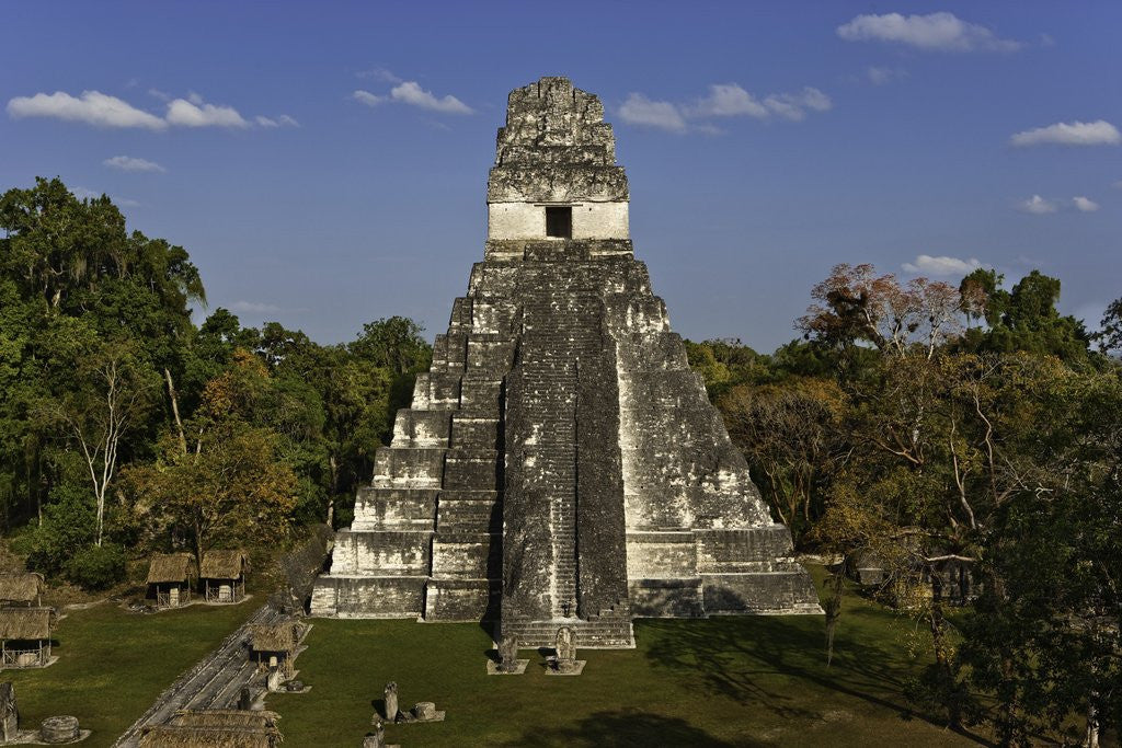Detail of Temple I or Temple of the Giant Jaguar at Tikal by Anonymous