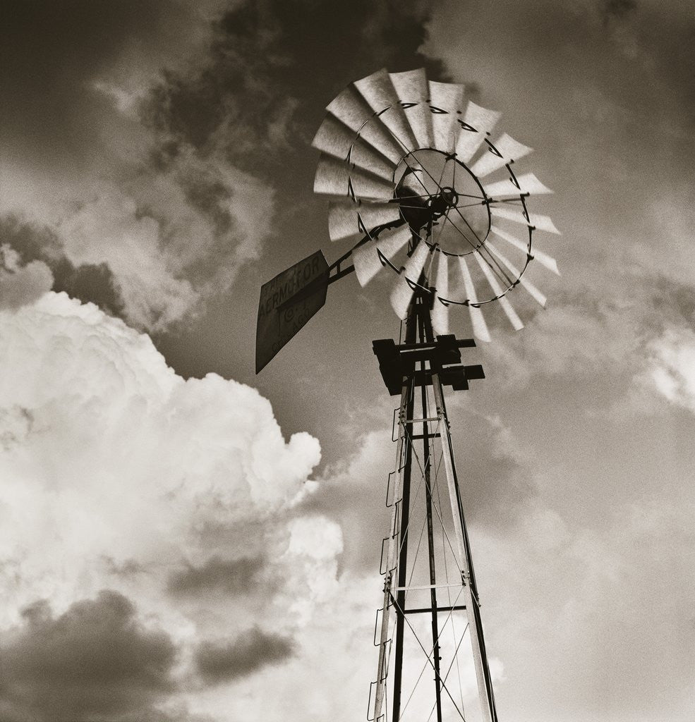 Detail of Windmill and Clouds by Tom Marks