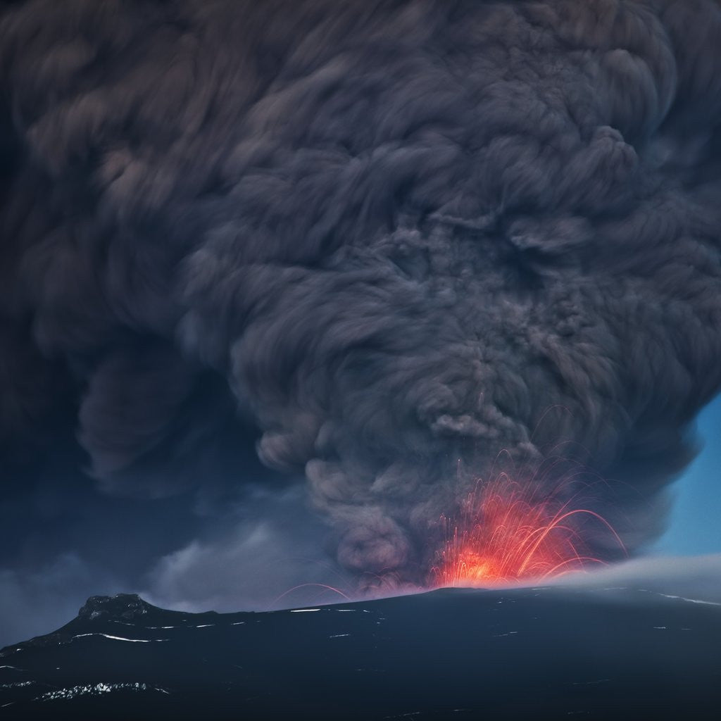 Detail of Ash plume from the Eyjafjallajokull eruption by Anonymous