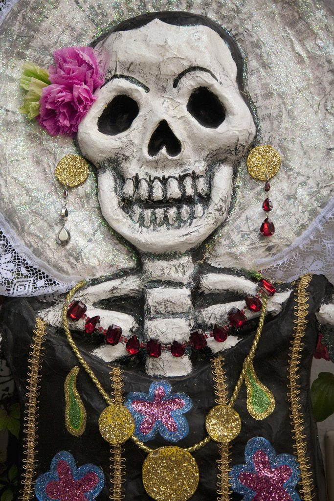 Detail of Day of the Dead skeleton art, Oaxaca, Mexico by Anonymous