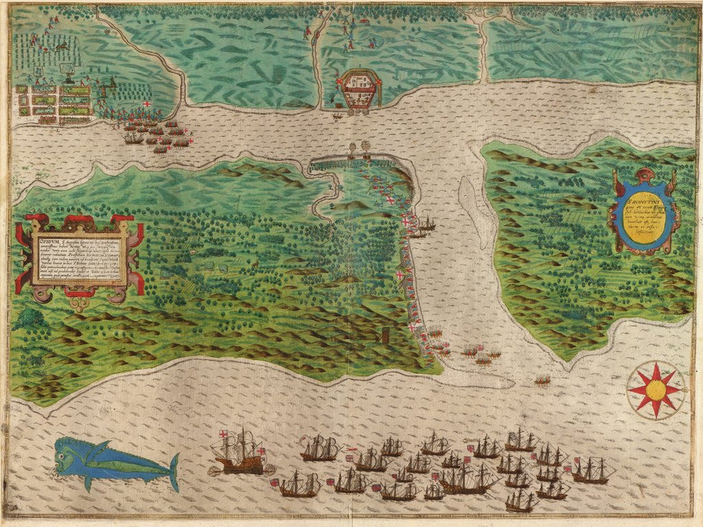 Detail of Map of St. Augustine by Baptista Boazio