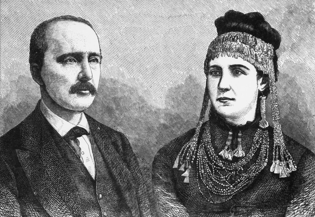 Detail of Dr. Heinrich and Mrs. Schliemann by Anonymous