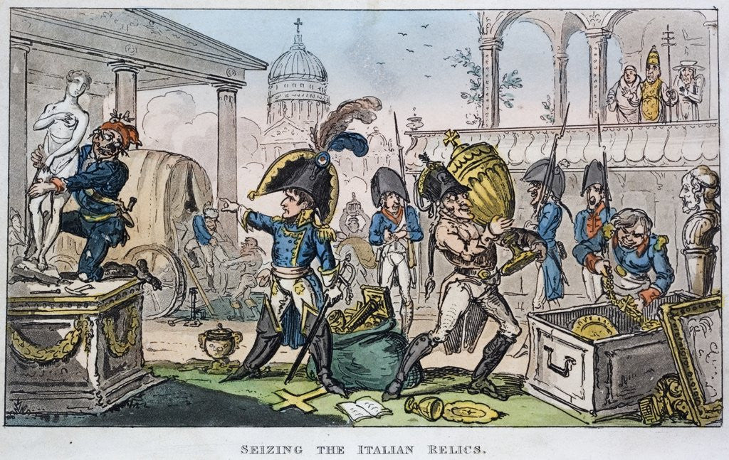 Detail of Seizing the Italian Relics by George Cruiskshank