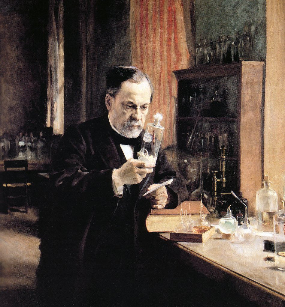 Detail of Louis Pasteur in his laboratory by Anonymous