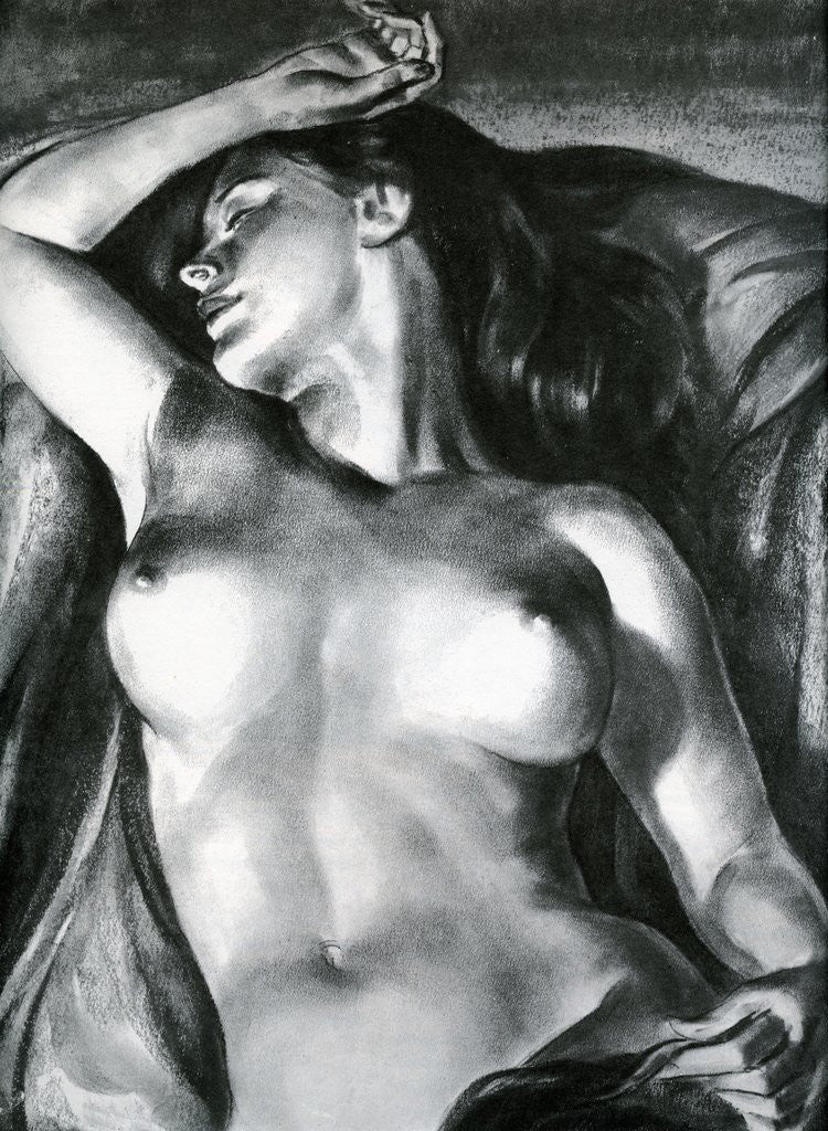 Detail of Nude woman lying down by Anonymous