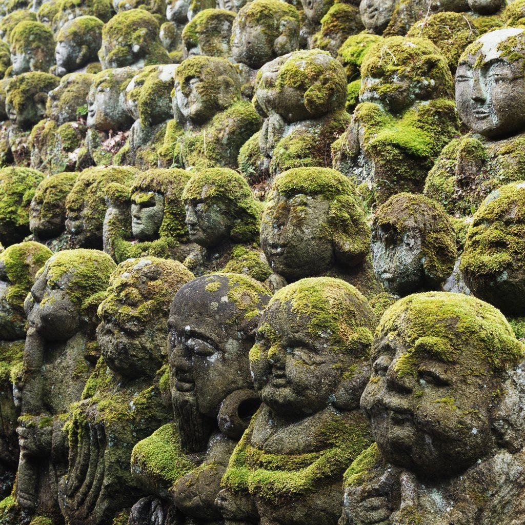 Detail of Jizo Figures at Shrine in Kyoto by Anonymous