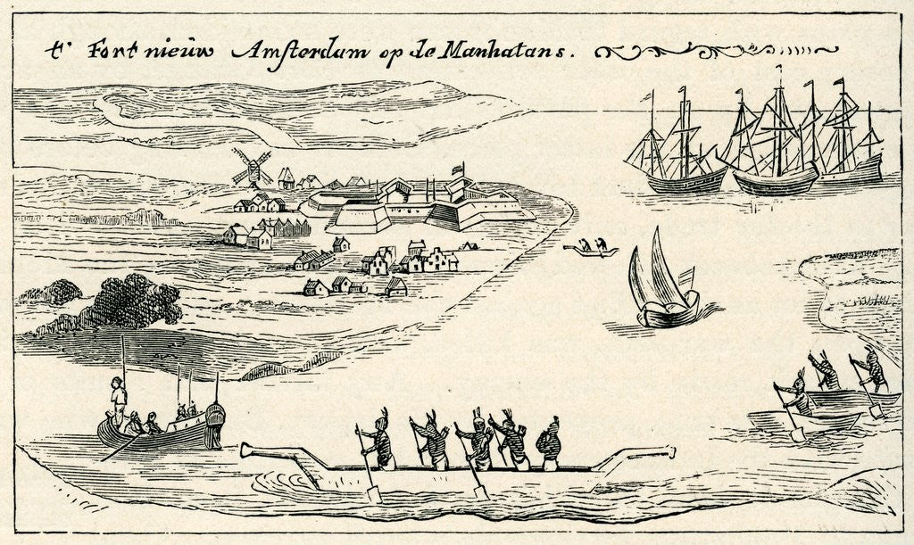 Detail of Fort at New Amsterdam of the Manhatans by Anonymous