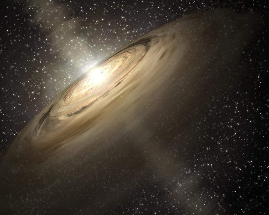 Detail of Dusty disk in a young solar system by Anonymous