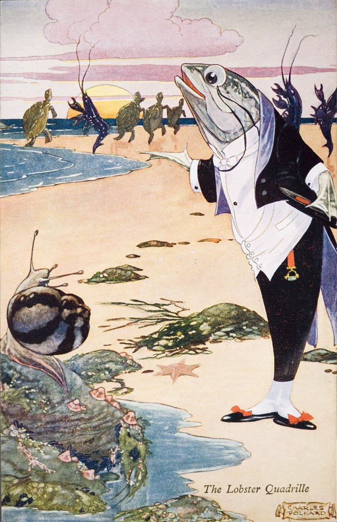 Detail of The Lobster Quadrille by Charles Folkard