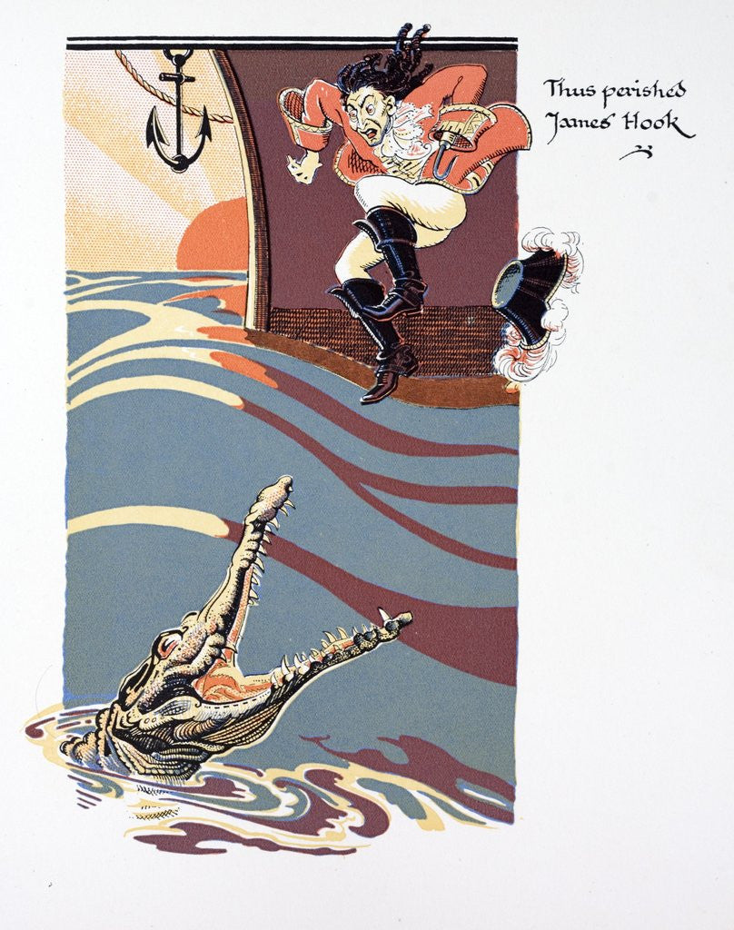 Detail of The death of Captain Hook by Anonymous