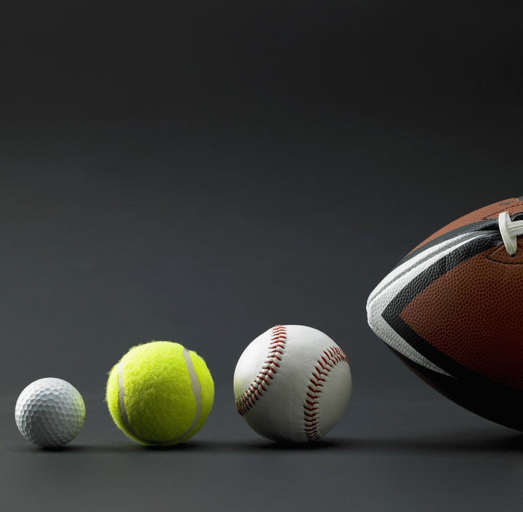 Detail of Various sport balls by Anonymous