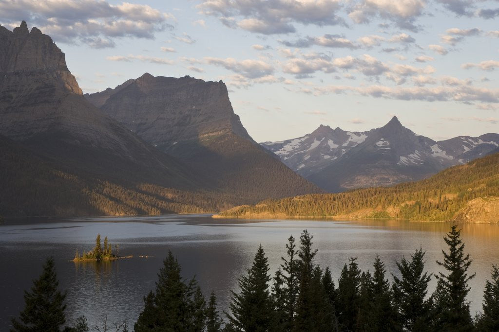 Detail of Wild Goose Island at sunrise St. Mary Lake, Glacier National Park, Montana. by Anonymous