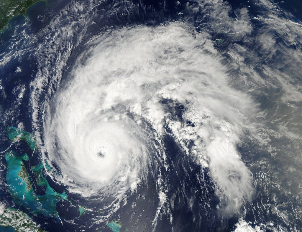 Detail of Hurricane Earl over the Bahamas by Anonymous