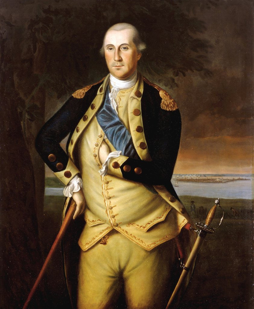 Detail of George Washington by Charles Willson Peale