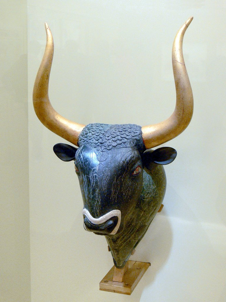 Detail of Minoan rhyton in the form of a bull by Anonymous